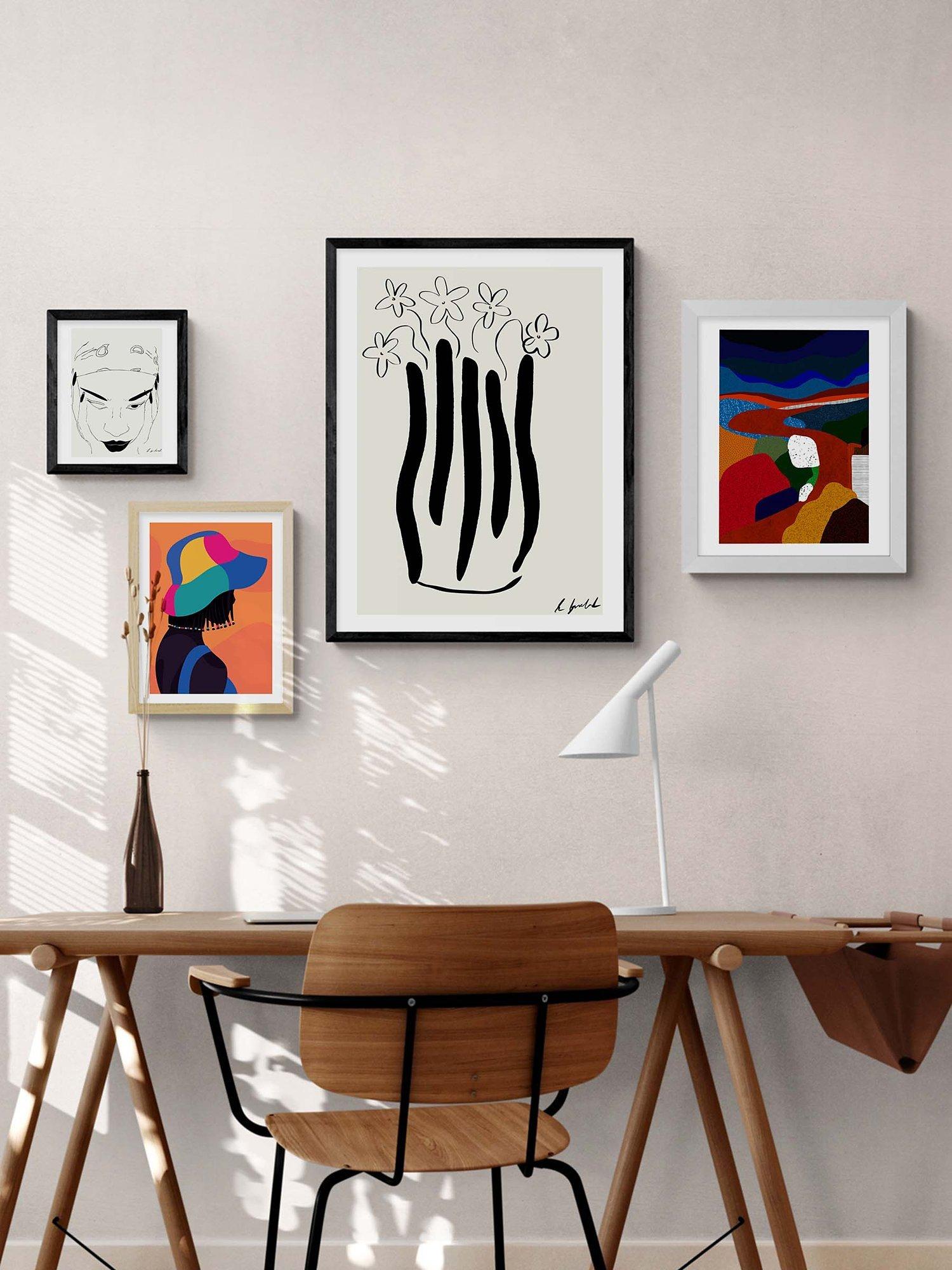 EAST END PRINTS Abstract Vase print 60x80cm - British product