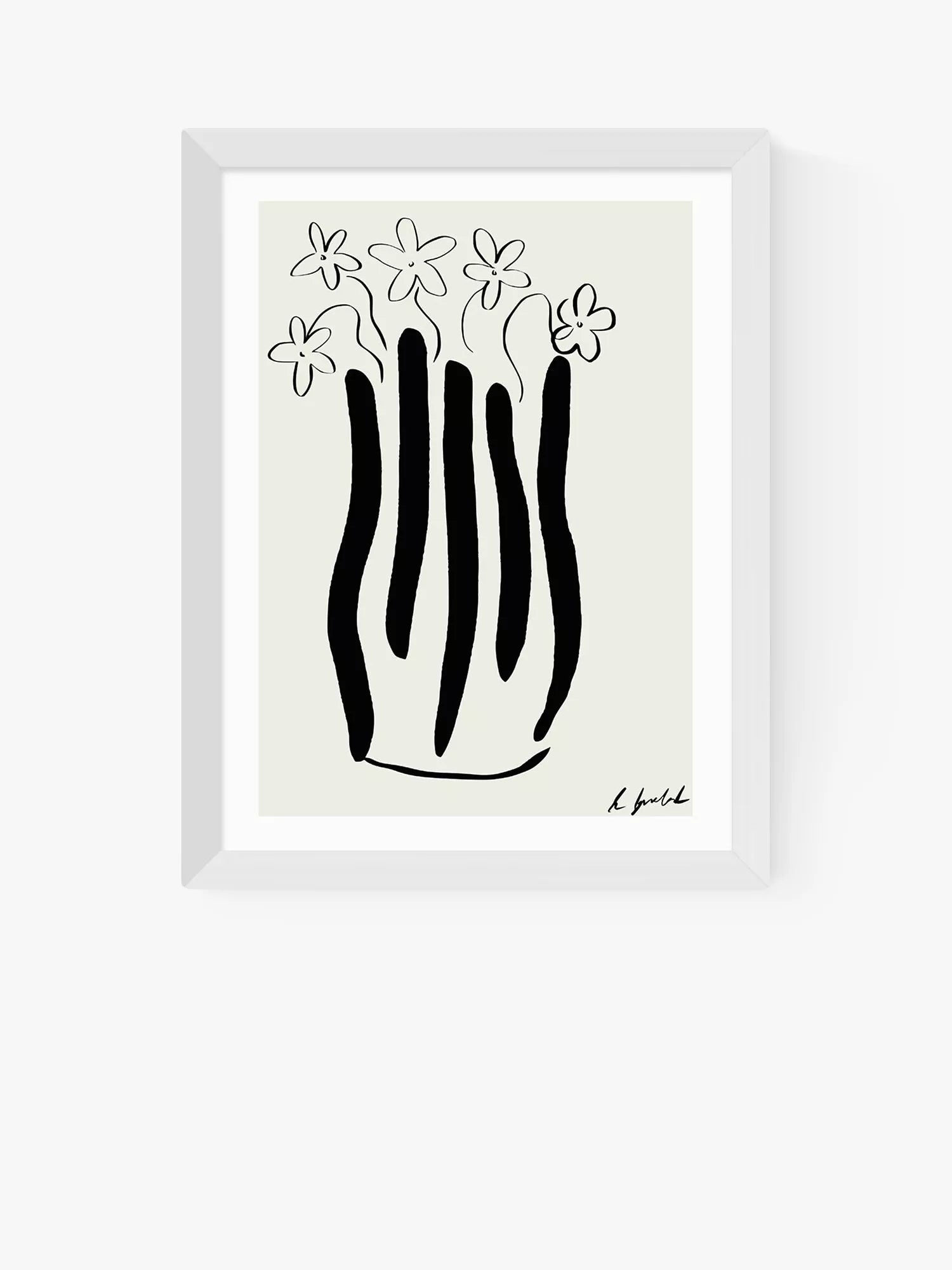 EAST END PRINTS Hali Igwelaezoh Abstract Vase Framed Print 60x80cm