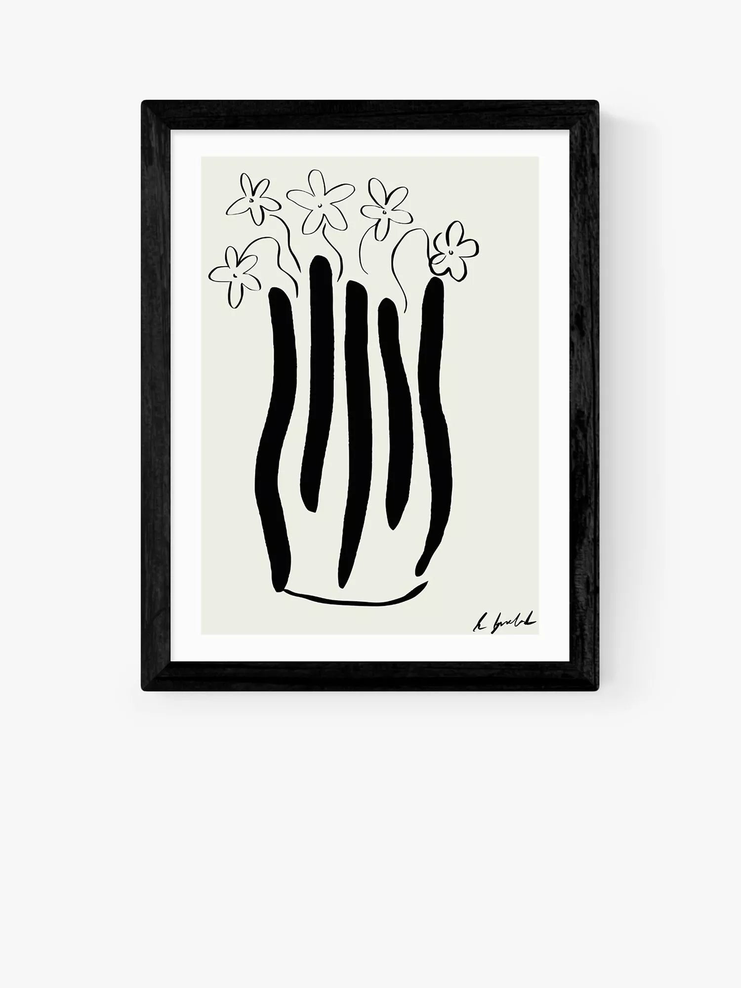 EAST END PRINTS Hali Igwelaezoh Abstract Vase Framed Print 60x80cm