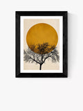 EAST END PRINTS Kubistika 'Winter Morning' Framed Print - Oak Frame 56 x 46cm
