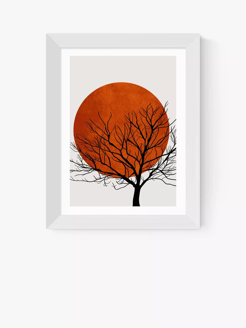 EAST END PRINTS Kubistika 'Warm Winter' Framed Art Print 60x80cm