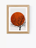 EAST END PRINTS Kubistika 'Warm Winter' Framed Art Print 60x80cm