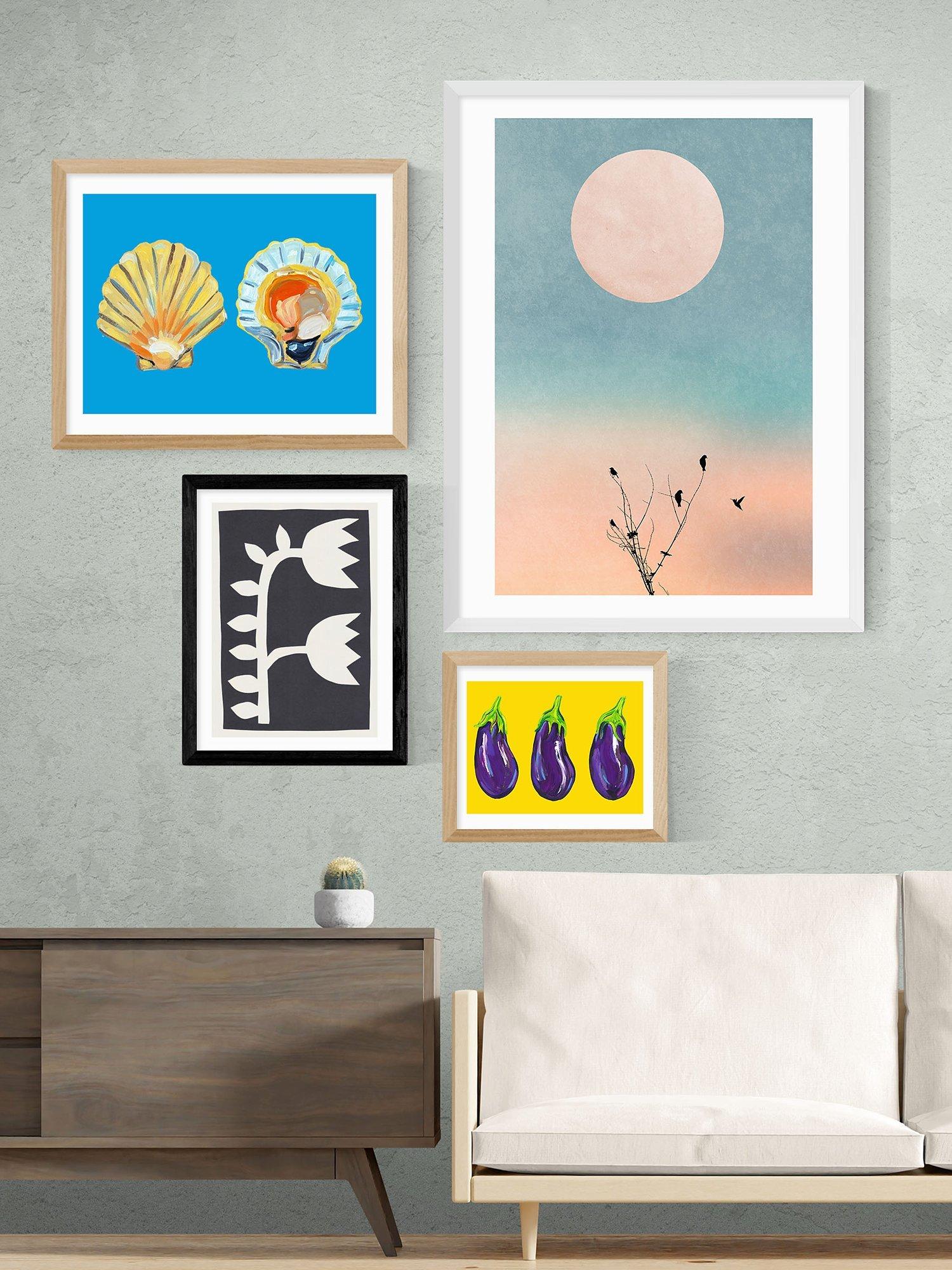 Black Tulips II framed print by EAST END PRINTS - British product
