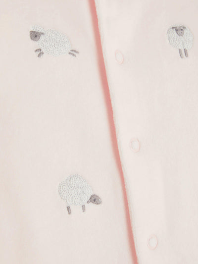 John Lewis John Lewis Baby Schaf Velours Strampler, Rosa - Online bei McGrocer kaufen