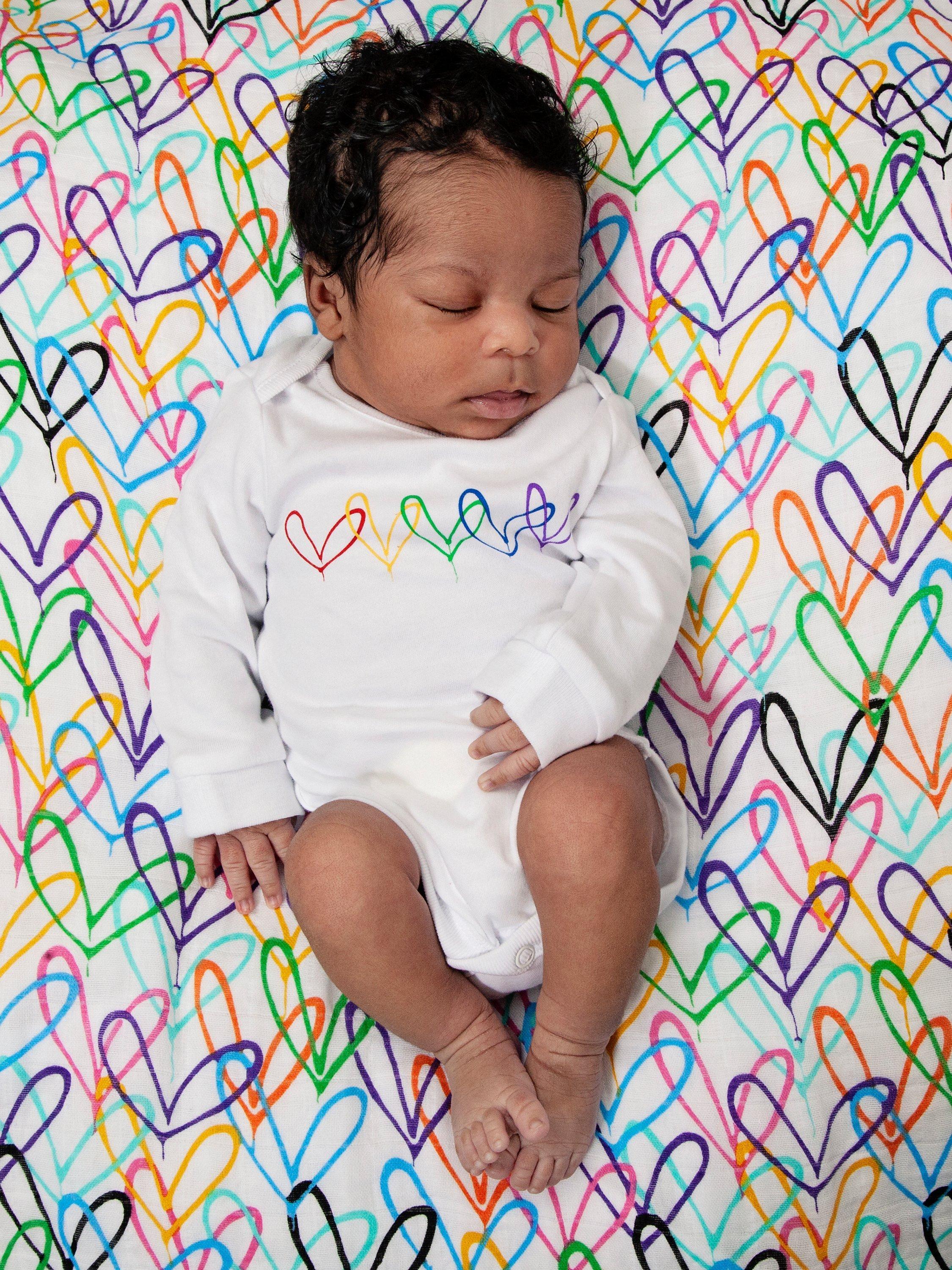 From Babies with Love Lovewall organic muslin swaddle 120cm (British brand)