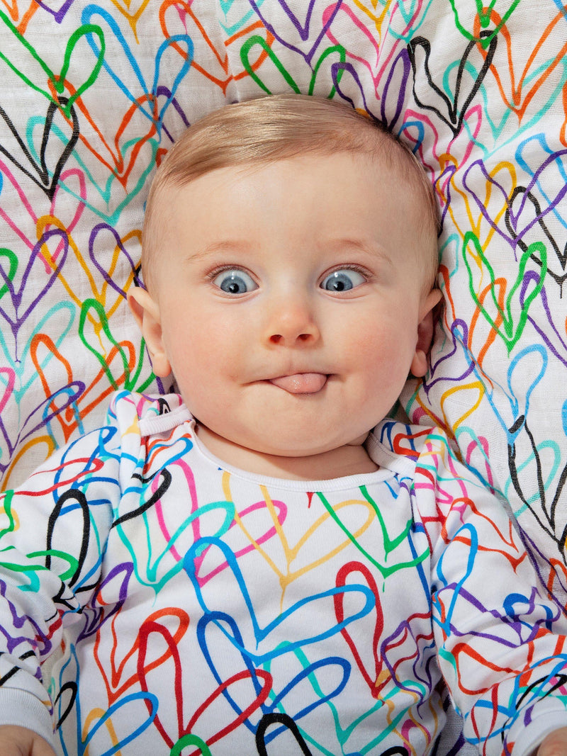 From Babies with Love Lovewall organic muslin swaddle 120cm (British brand)