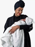 From Babies with Love Love Script baby shawl 120x120cm (British brand)