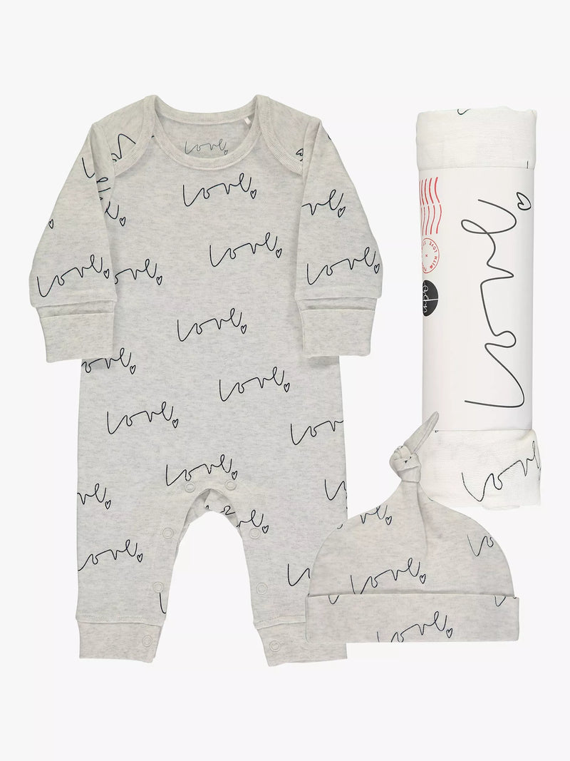 From Babies with Love baby gift set in grey, UK version