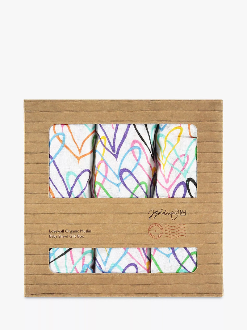 From Babies with Love #Lovewall muslin baby shawls, imported from the UK