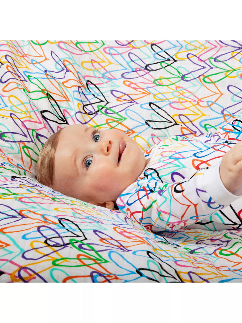 From Babies with Love #Lovewall muslin baby shawls, imported from the UK