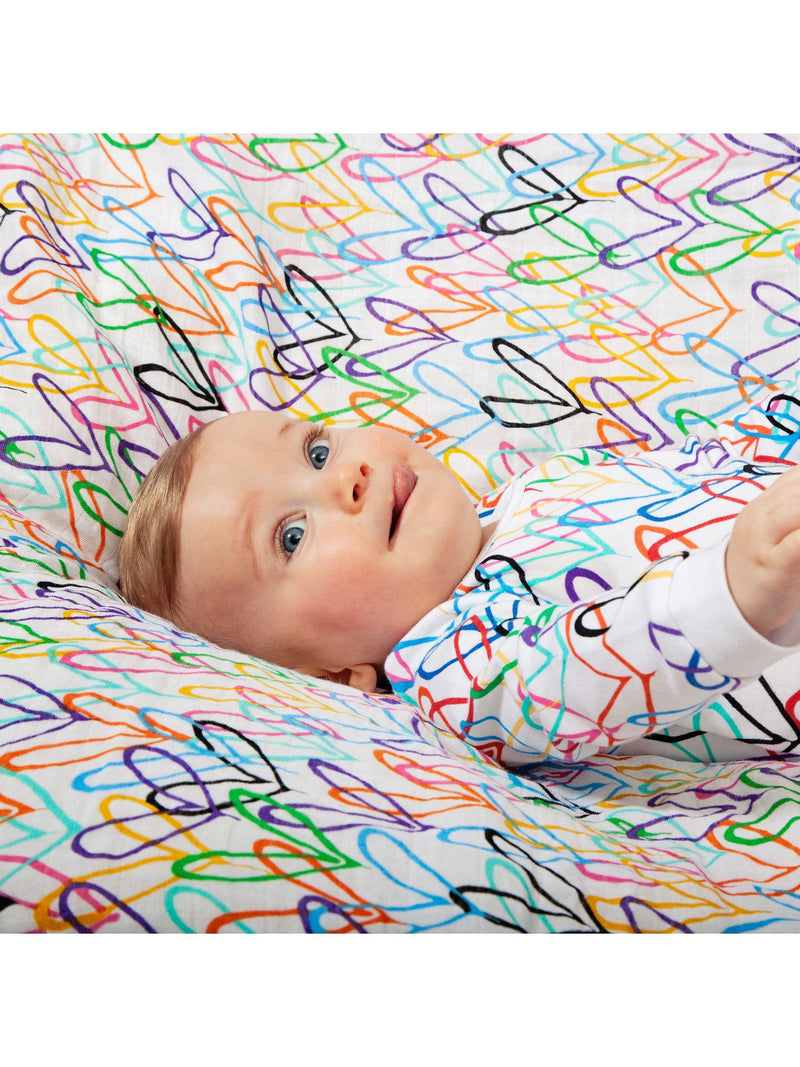 From Babies with Love #Lovewall muslin baby shawls, imported from the UK