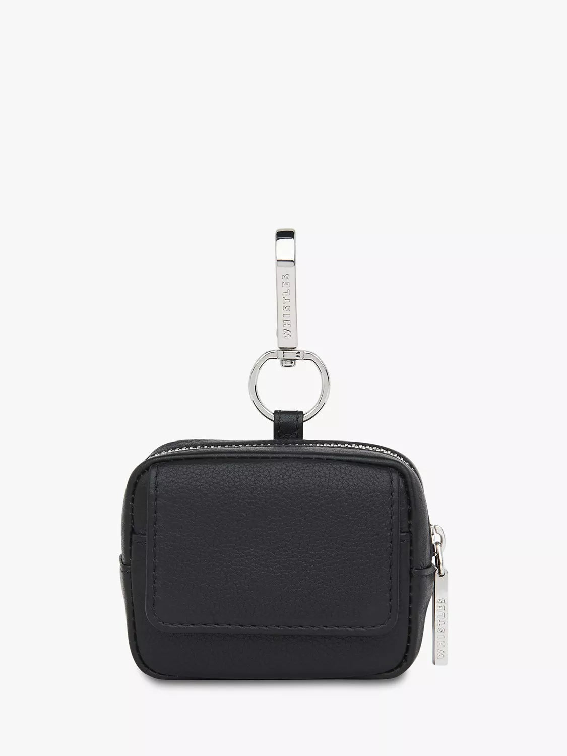Whistles leather mini bag keyring, imported from the UK
