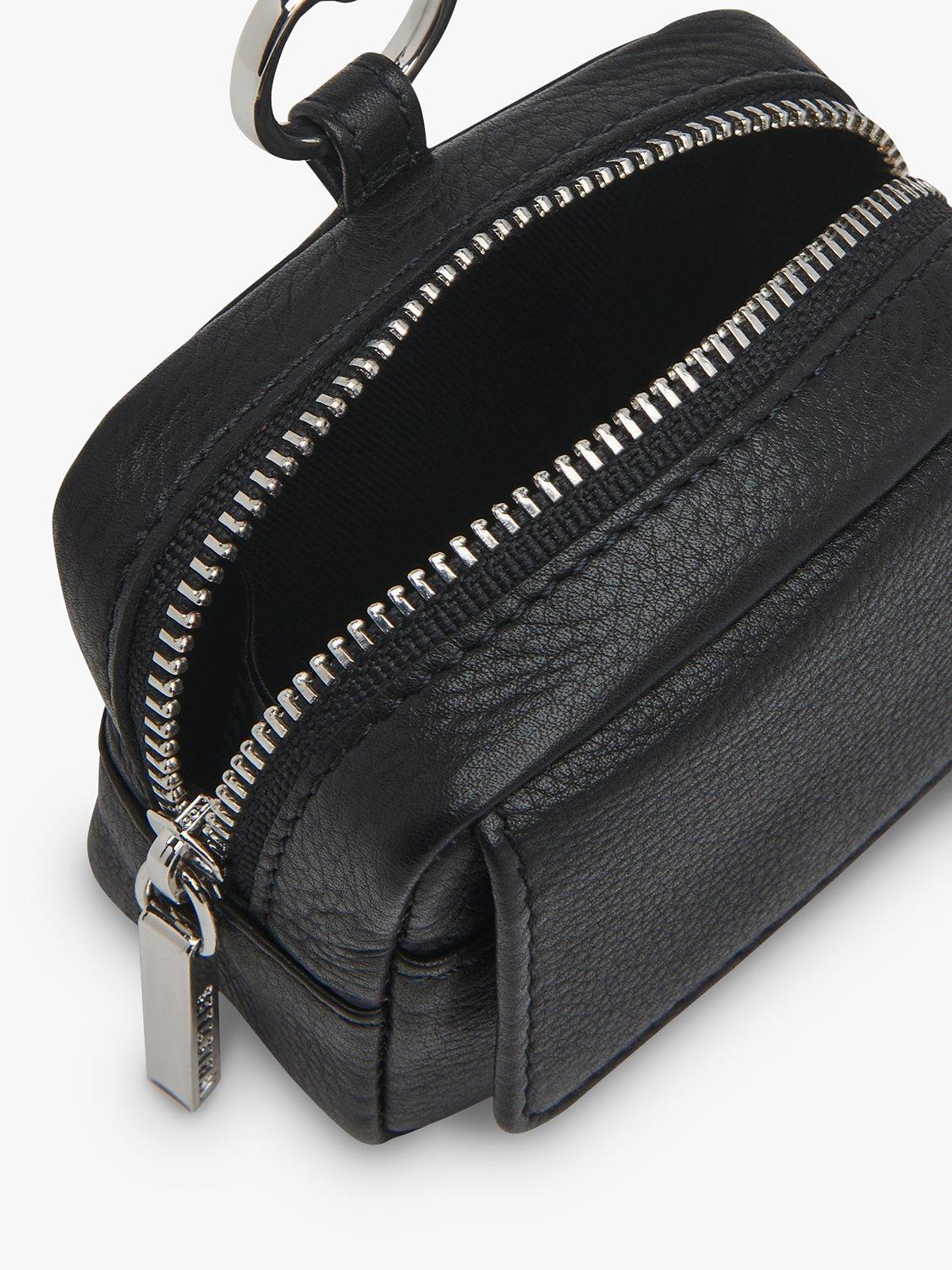 Whistles leather mini bag keyring, imported from the UK
