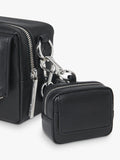 Whistles leather mini bag keyring, imported from the UK