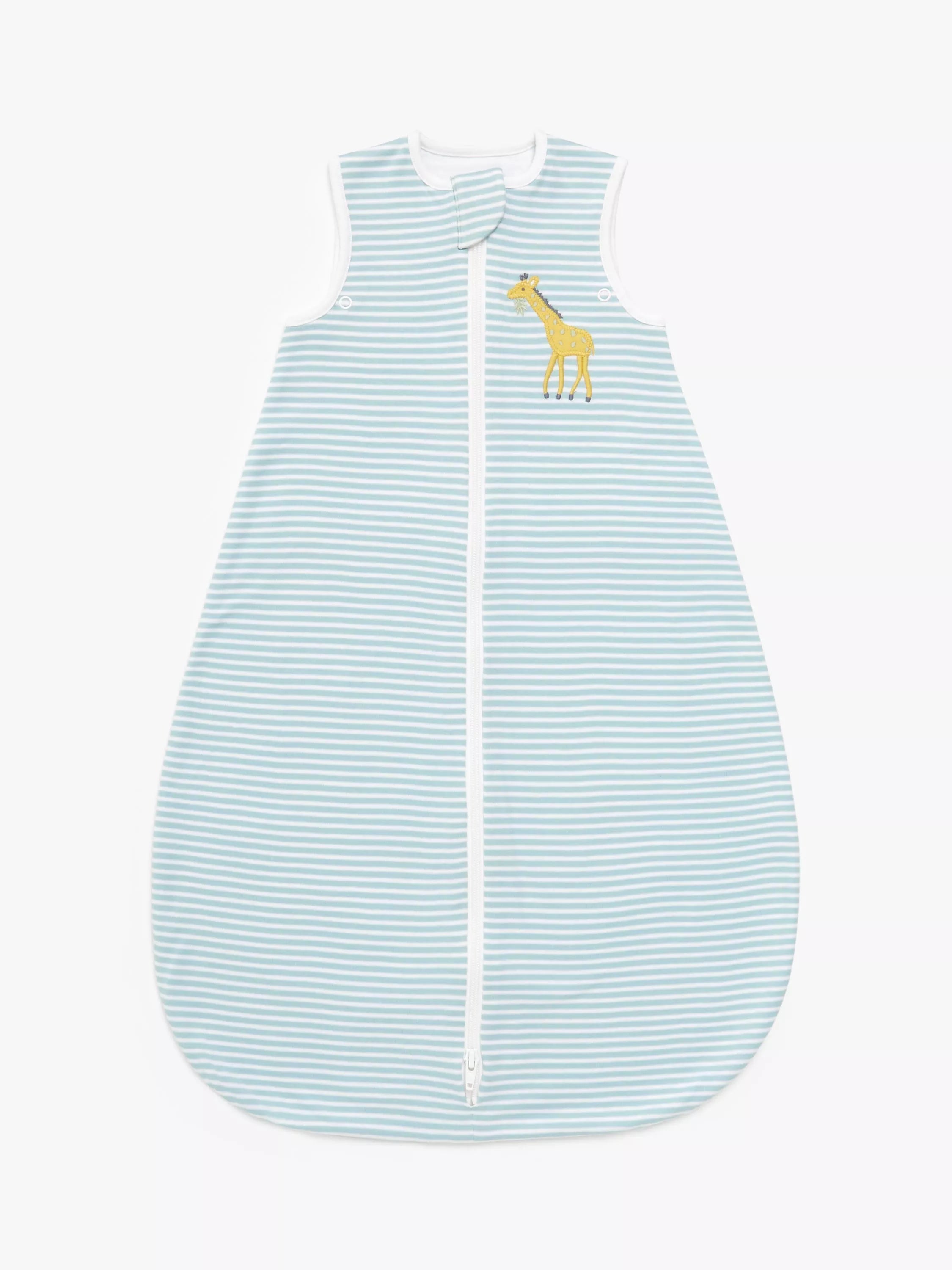 John Lewis stripe giraffe baby sleeping bag 0.5 Tog blue, UK version