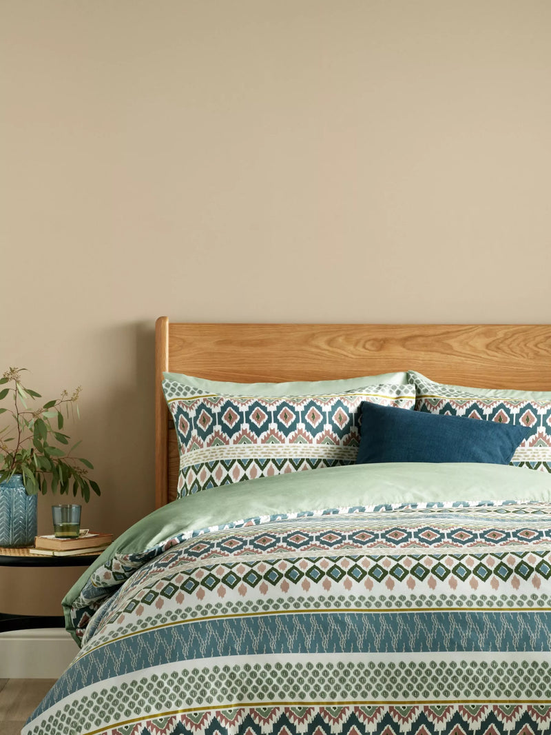 John Lewis Thea pure cotton sateen stripe duvet cover set single - British product
