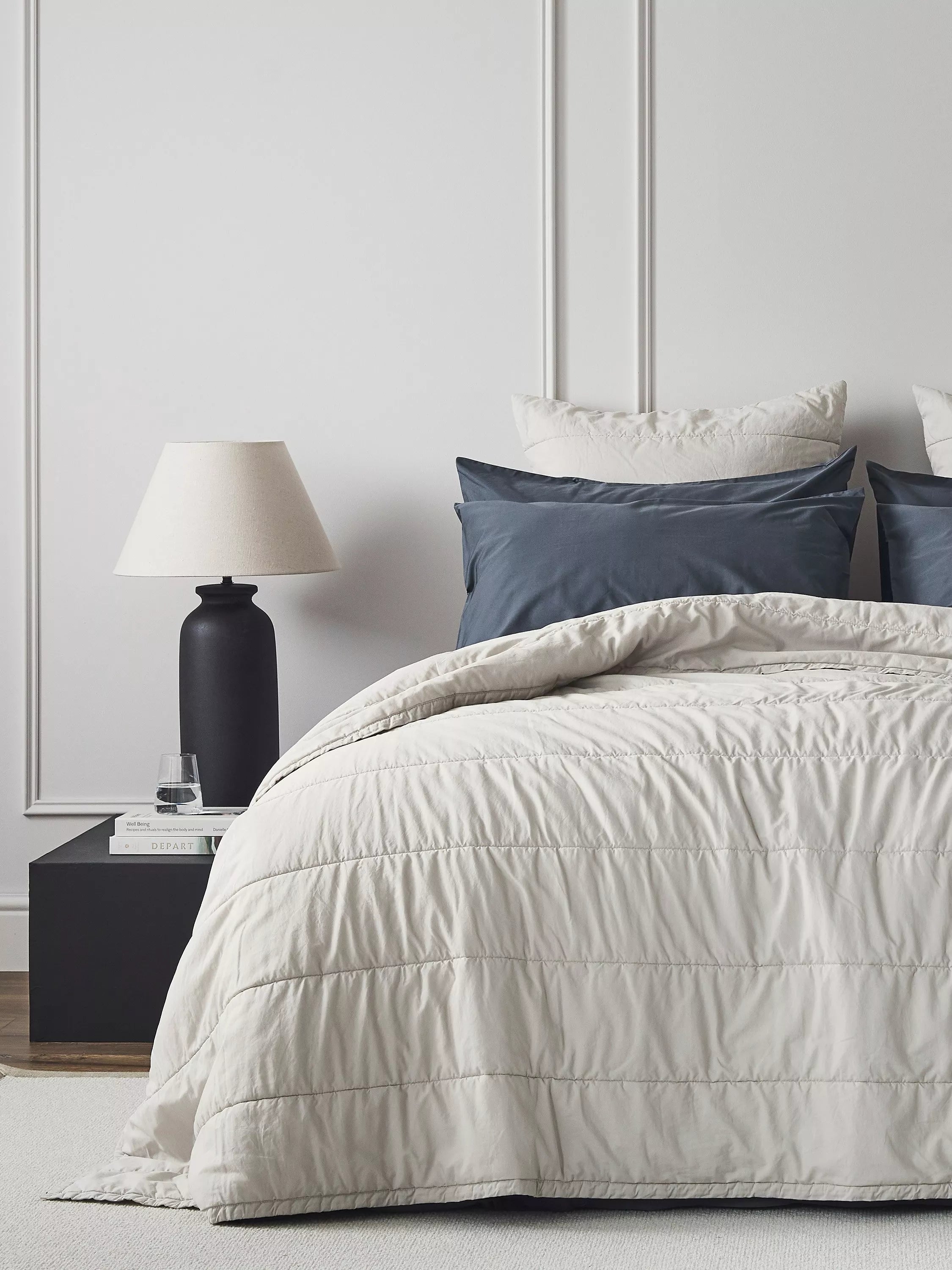 Bedfolk cotton quilted bedspread double size 230x220cm (British brand)