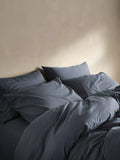 Bedfolk Relaxed Cotton Bedding, Ink, Standard Pillowcase Pair