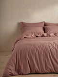 Bedfolk Relaxed Cotton Bedding, Rust, Standard Pillowcase Pair