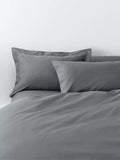 John Lewis Pure Cotton Percale Double Duvet Cover, Steel