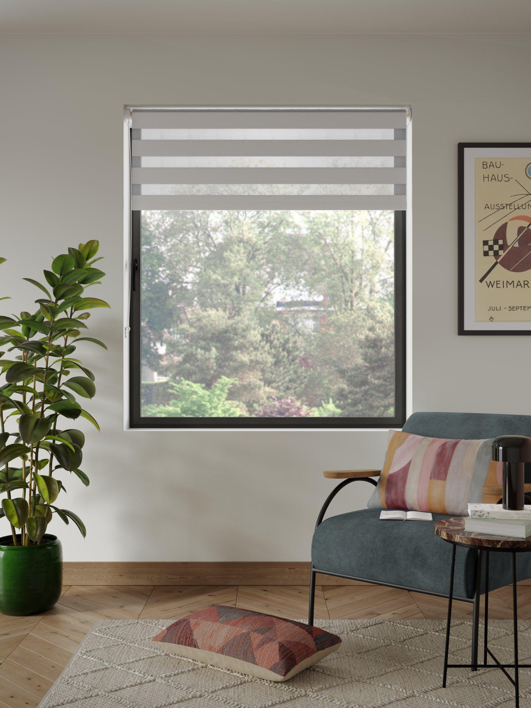 John Lewis day and night roller blind in white, UK version