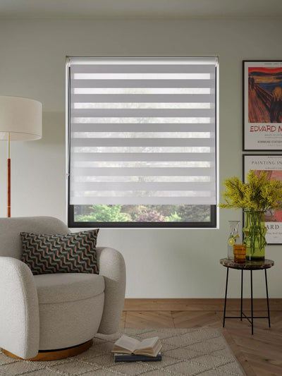 John Lewis Day and Night Roller Blind in White with Adjustable Light Control- Buy online at McGrocer