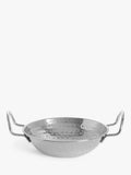 John Lewis Hammered Stainless Steel Balti Dish, Silver