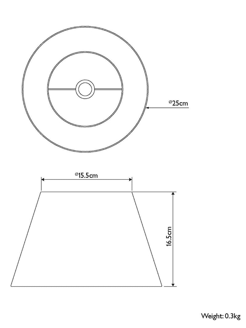 John Lewis soft pleat lampshade natural 25cm (British brand)