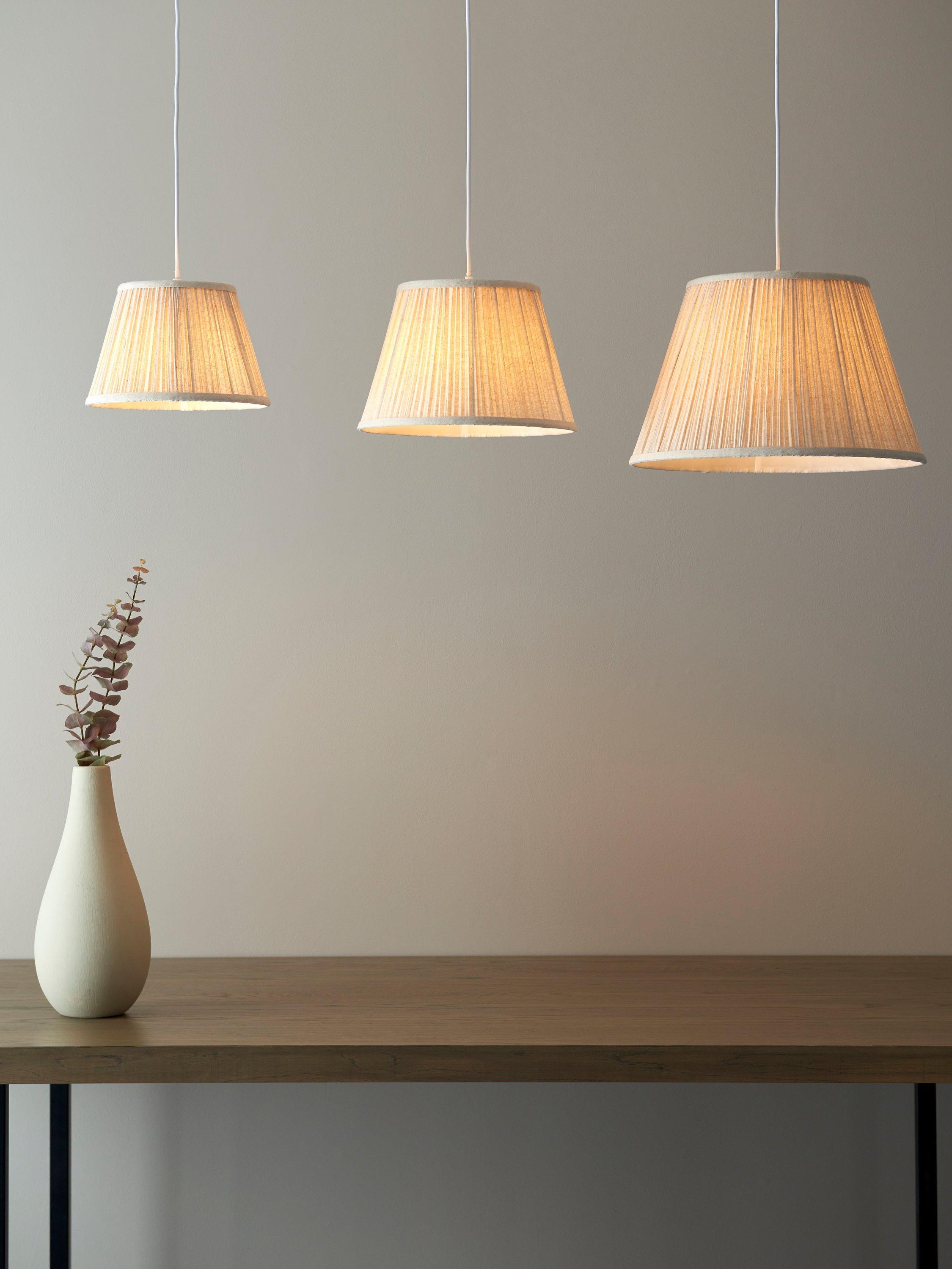 John Lewis soft pleat lampshade natural 25cm (British brand)