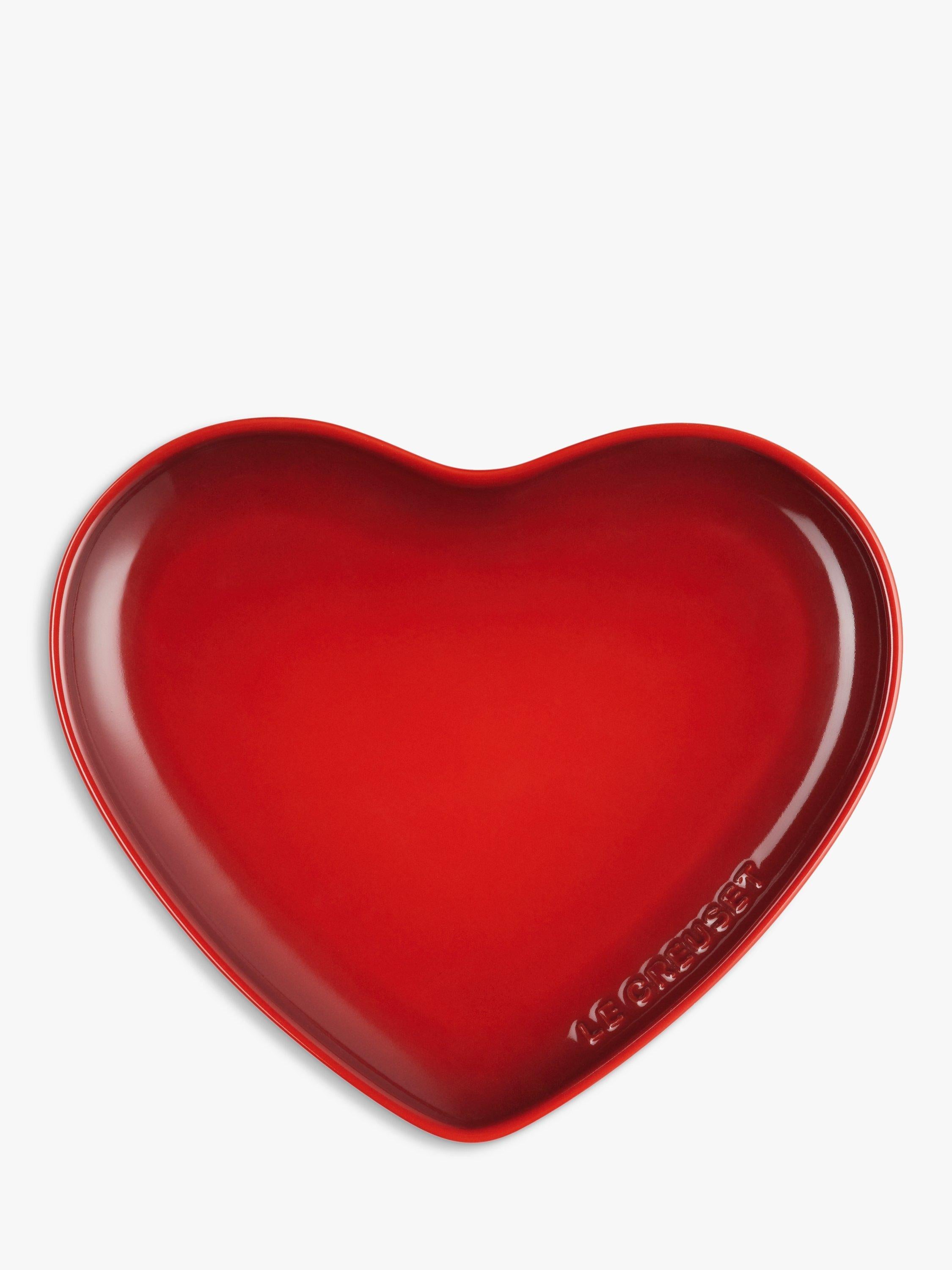 Le Creuset stoneware heart platter, UK version
