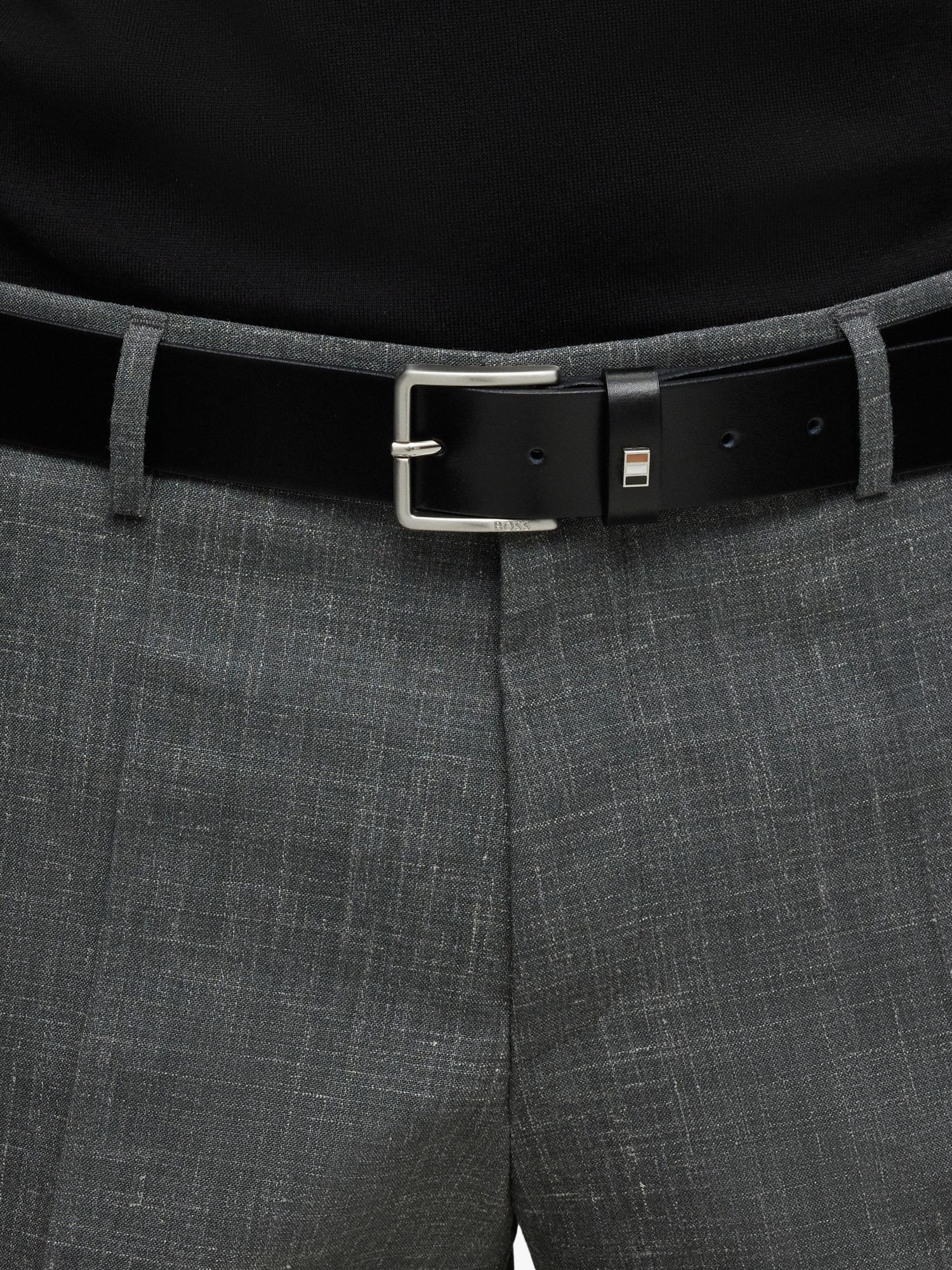 BOSS flag buckle leather belt - British product