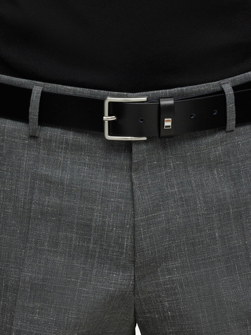 BOSS flag buckle leather belt - British product