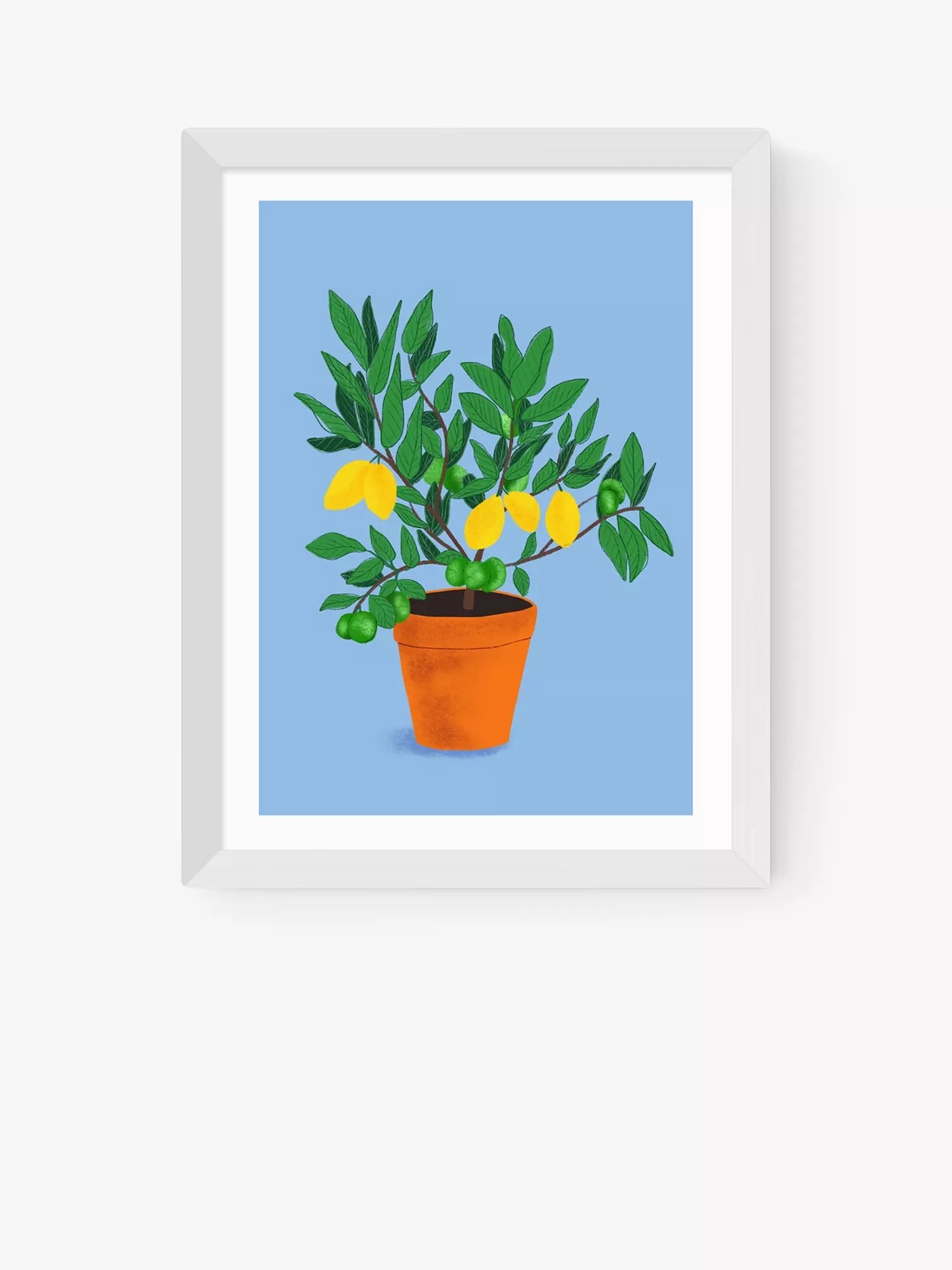 EAST END PRINTS Sifa Mustafa 'When Life Gives You Lemons' Framed Print, 33.4 x 28.4cm