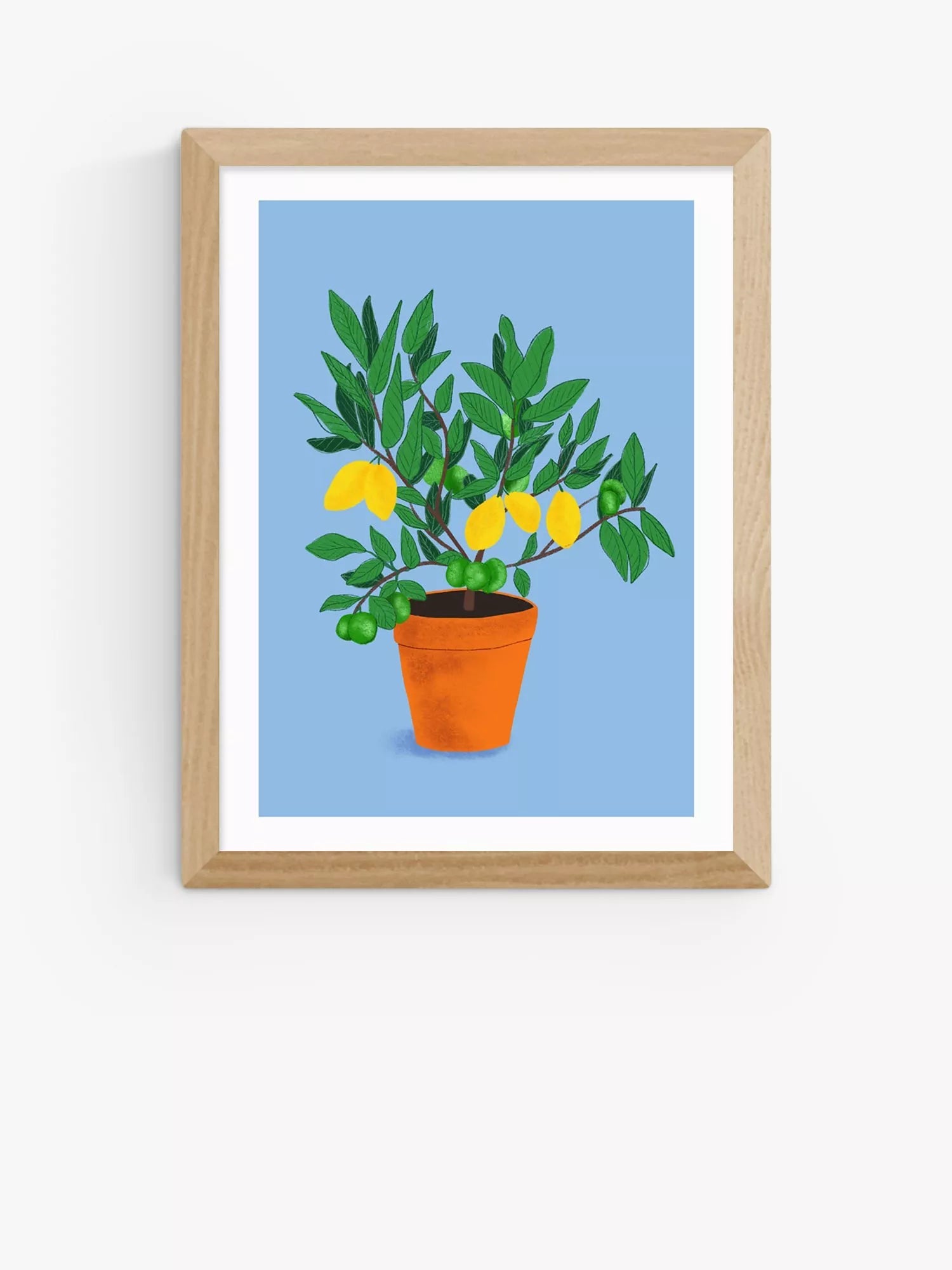 EAST END PRINTS Sifa Mustafa 'When Life Gives You Lemons' Framed Print, 33.4 x 28.4cm