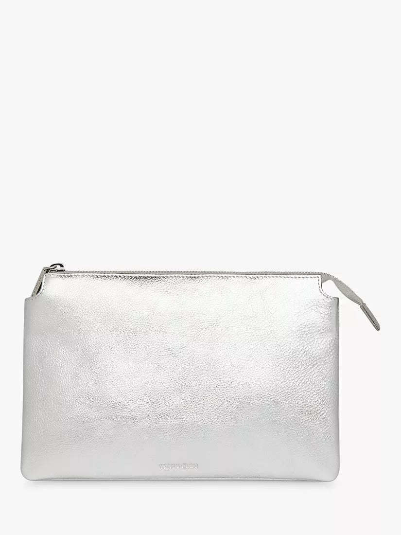 Whistles Elita leather double pouch clutch bag (British brand)