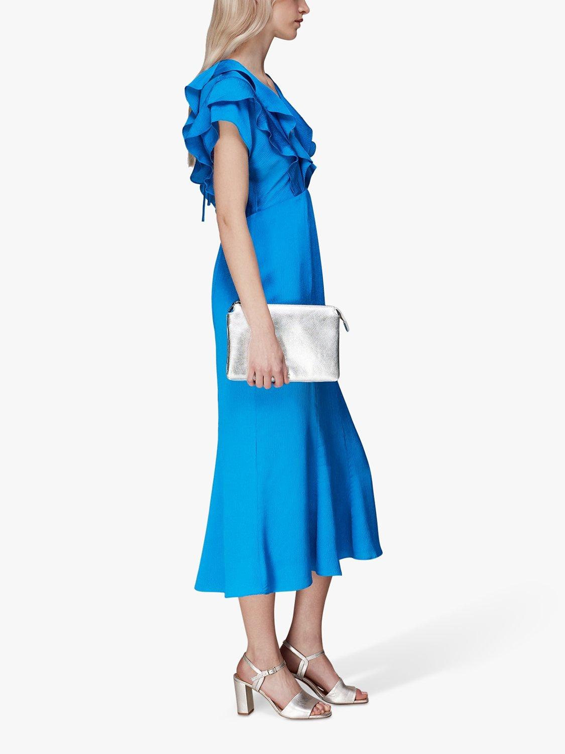 Whistles Elita leather double pouch clutch bag (British brand)