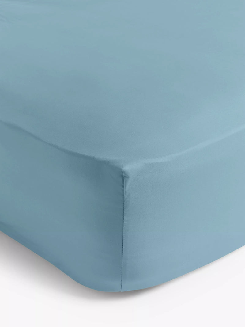 John Lewis Crisp & Fresh Egyptian Cotton Percale 200 Thread Count Fitted Sheet Double