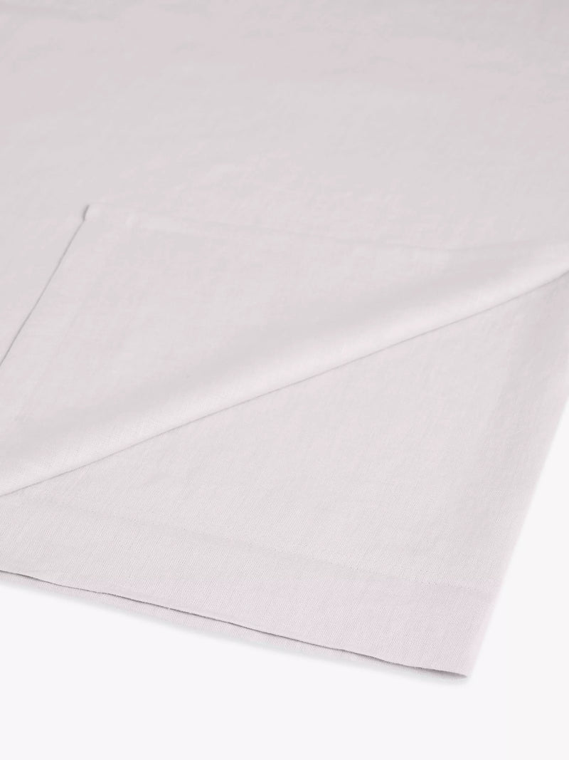 John Lewis Washed Linen Double Flat Sheet, Pale Grey