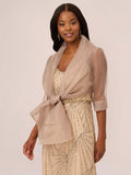Adrianna Papell organza wrap scarf plain design - British product