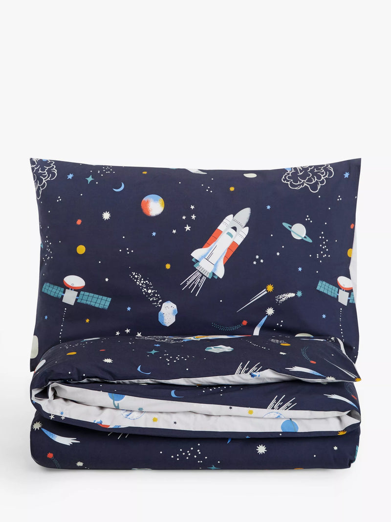 John Lewis duvet cover set Outer Space glow in the dark single, imported from the UK