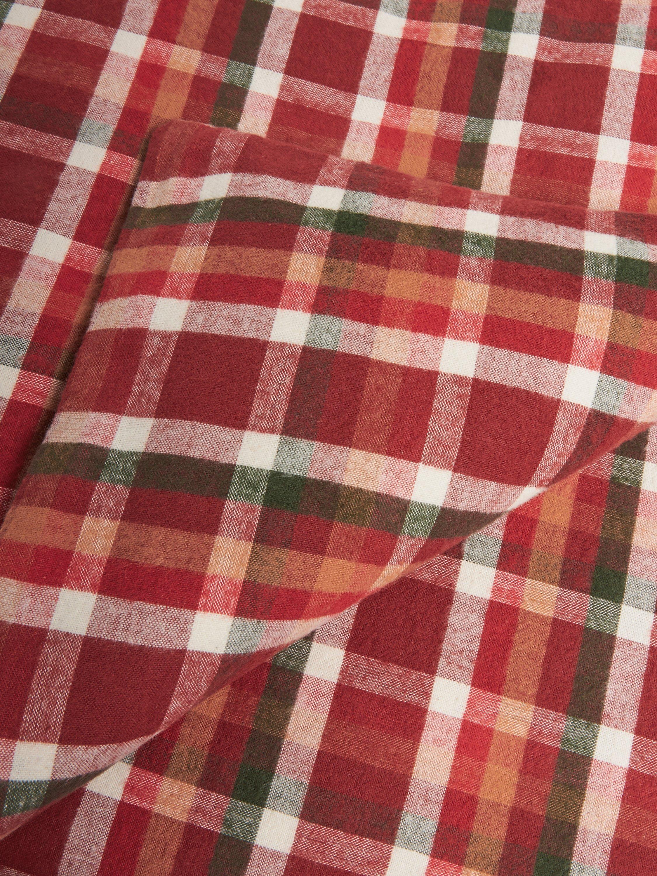 John Lewis brushed cotton check duvet cover set with pillowcases, UK version