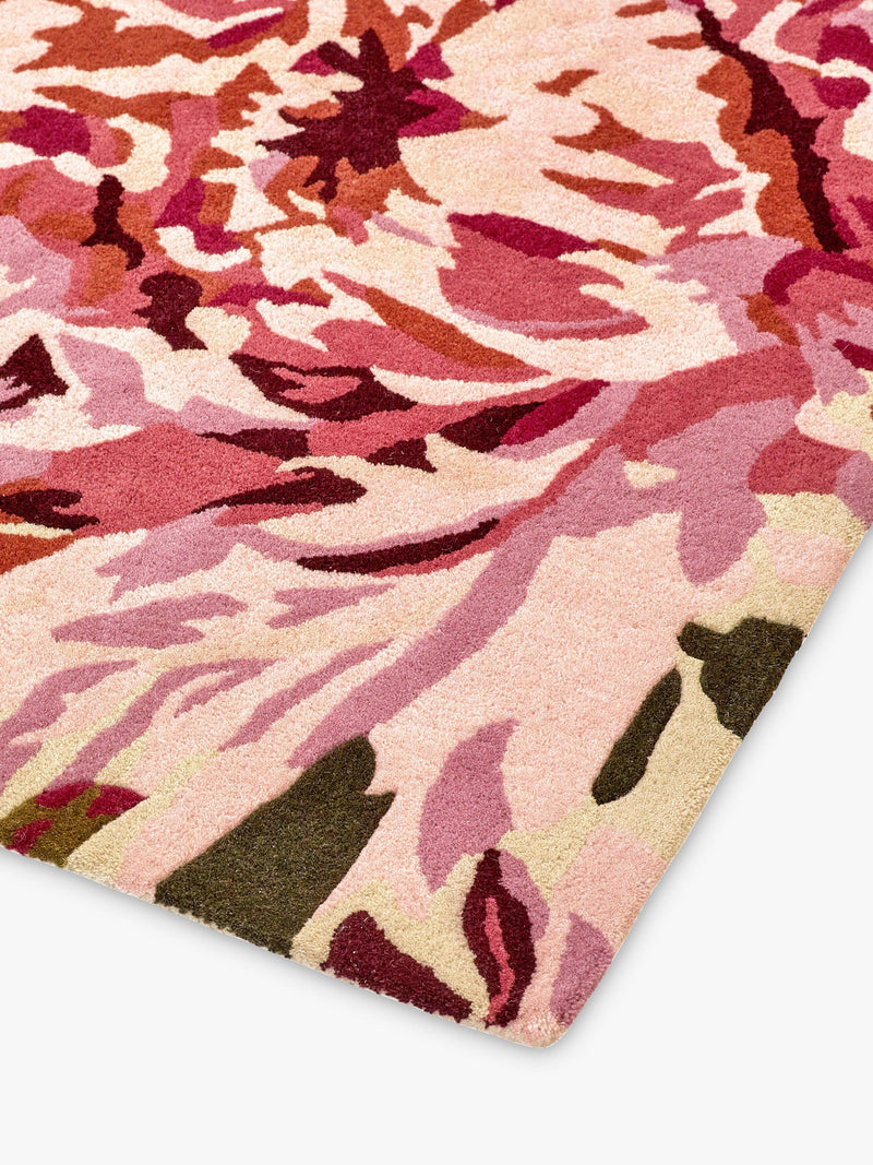 Harlequin Dahlia rug hand-painted floral L280xW200cm - British product
