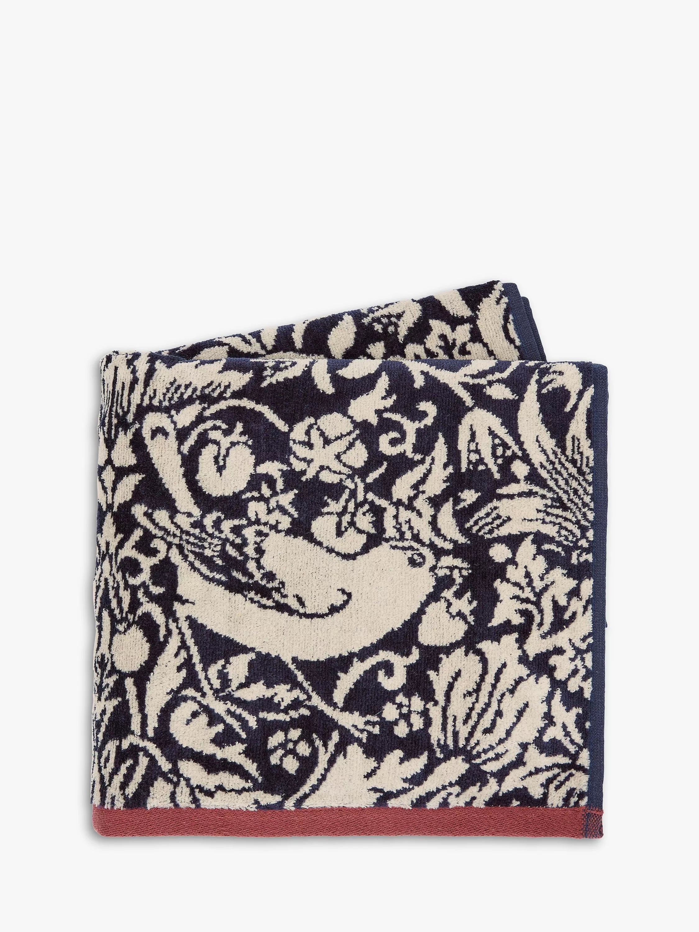Morris & Co. Strawberry Thief Towels - Blue Bath Sheet