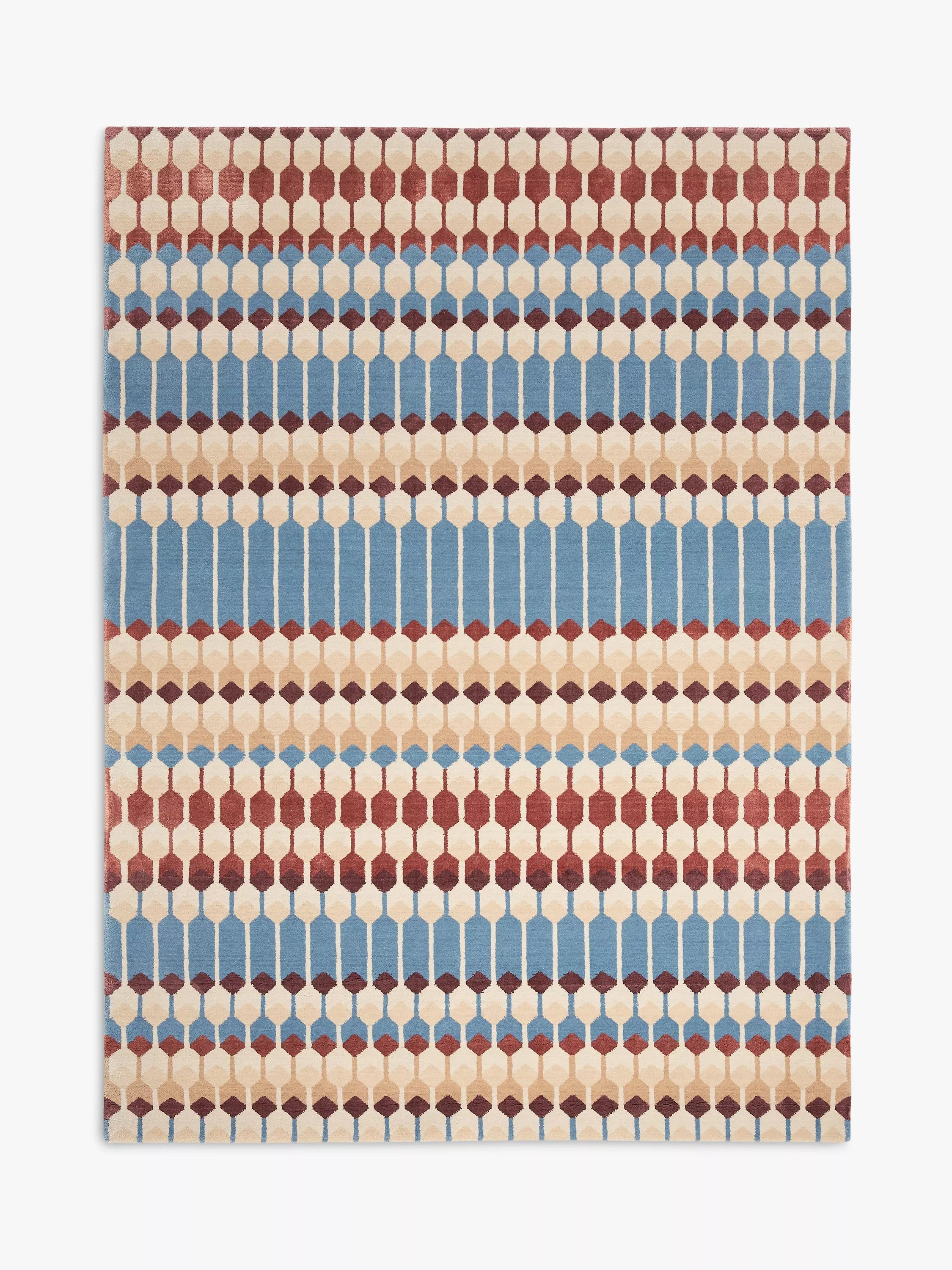 John Lewis Hive Geometric Stripe Wool Viscose Rug