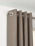 John Lewis Select Eyelet Curtain Pole with Disc Finial, Wall Fix, Dia.25mm, Brushed Steel, L100cm