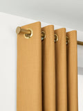 John Lewis Select Eyelet Curtain Pole with Disc Finial, Wall Fix, Dia.25mm, Satin Gold, L100cm