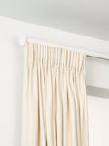 John Lewis Select Gliding Curtain Pole with Disc Finial, Wall Fix, Dia.30mm, Satin Chalk, L100cm