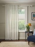 John Lewis Burnout Geometric Voile Panel White 229x140cm, imported from the UK
