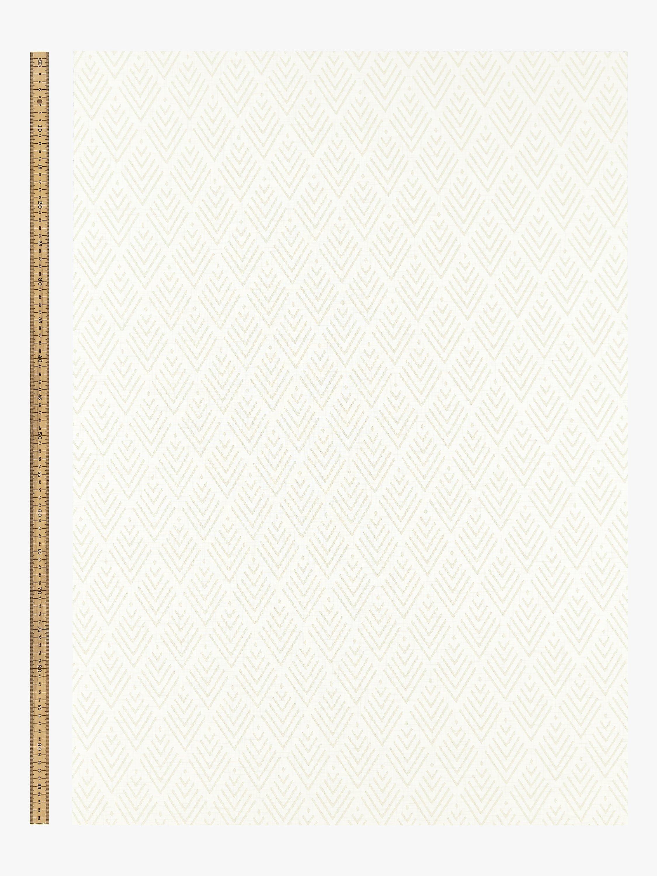 John Lewis Burnout Geometric Voile Panel White 229x140cm, imported from the UK