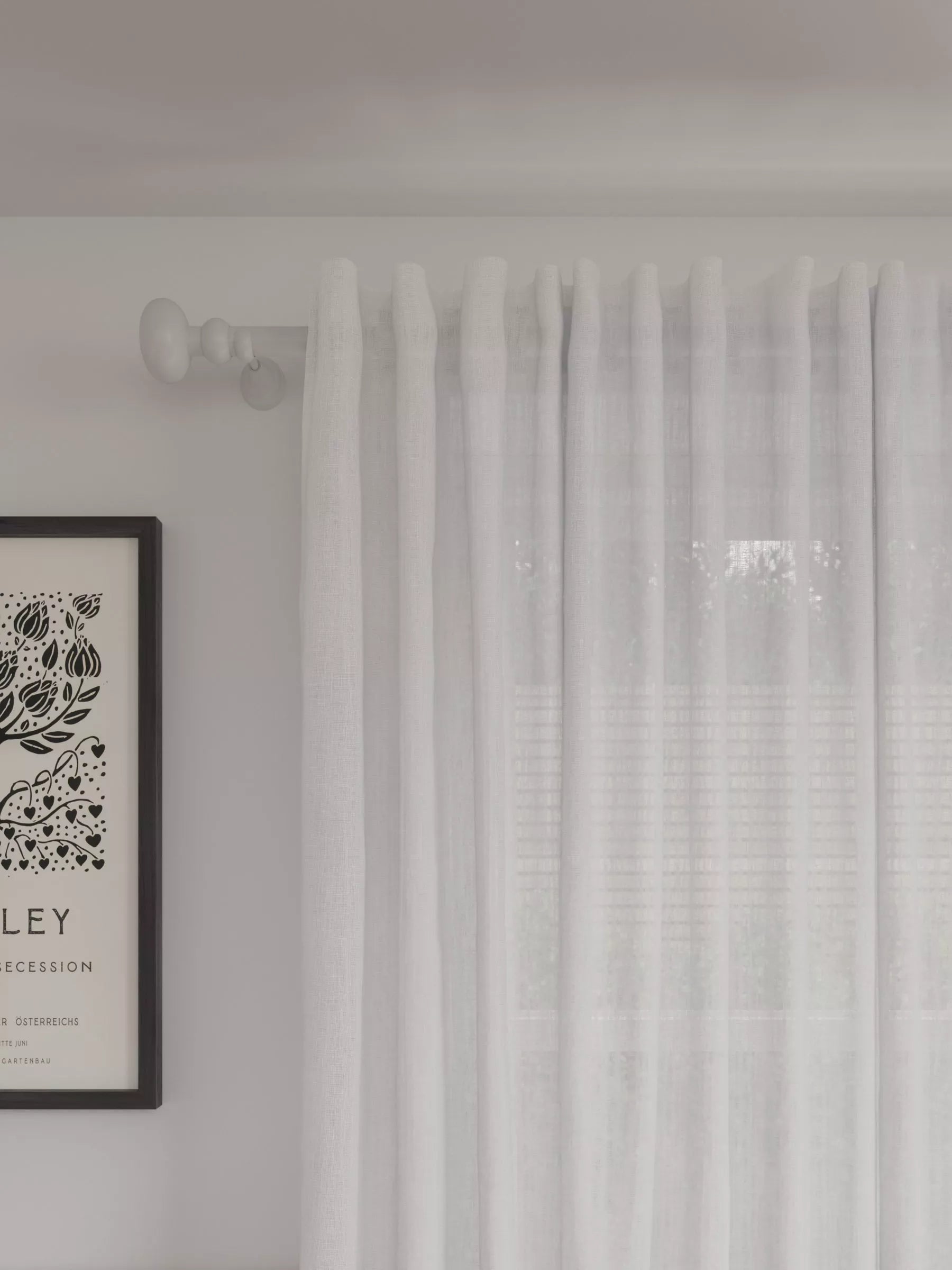 John Lewis white voile panel 137x140cm (British brand)